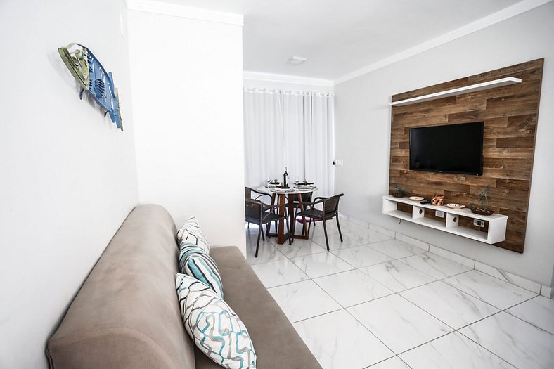 Apartamento emTaperapuan , 2 quartos, 600m da praia, Porto
